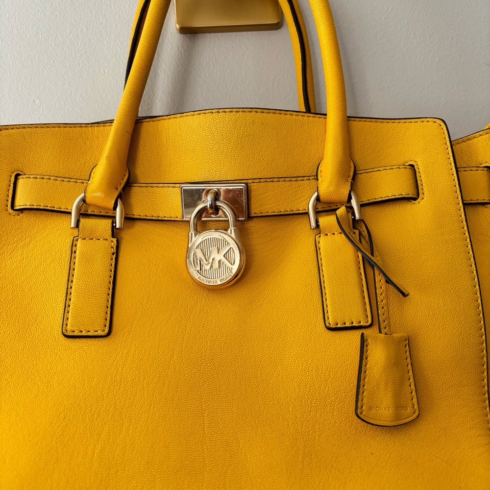 Michael Kors Purse Women Hamilton Bag Yellow Michael Kors Handbag